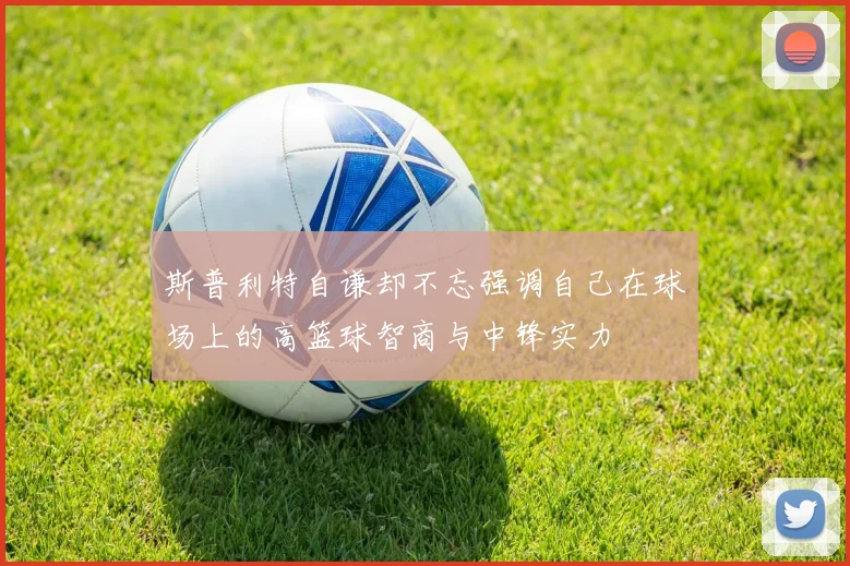 斯普利特自谦却不忘强调自己在球场上的高篮球智商与中锋实力